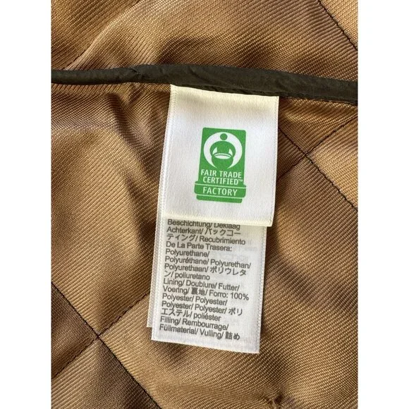 J Crew Mens Walker Vest XL Green Tan Quilted Full Zip Pockets B1930 - Picture 8 of 13